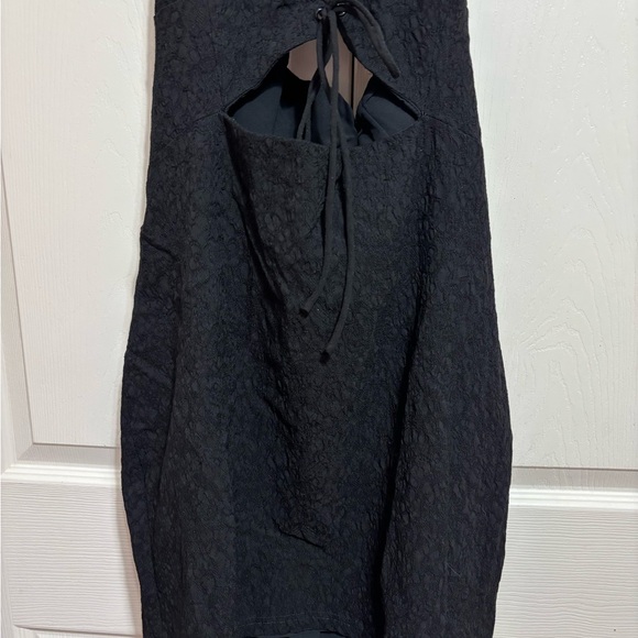 Princess Polly Textured Black Dress - Picture 6 of 7